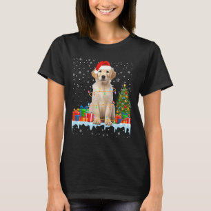 Funny Santa Labrador Hund Weihnachtsleuchten Xmas  T-Shirt