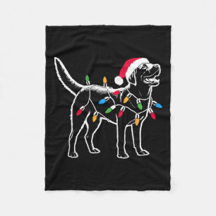 Funny Santa Labrador Retriever Christmas Lights Do Fleecedecke