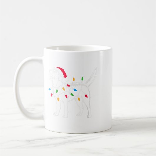 Funny Santa Labrador Retriever Christmas Lights Do Kaffeetasse (Links)