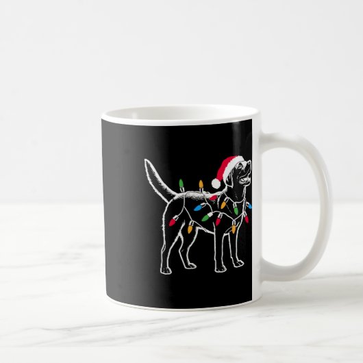 Funny Santa Labrador Retriever Christmas Lights Do Kaffeetasse (Rechts)