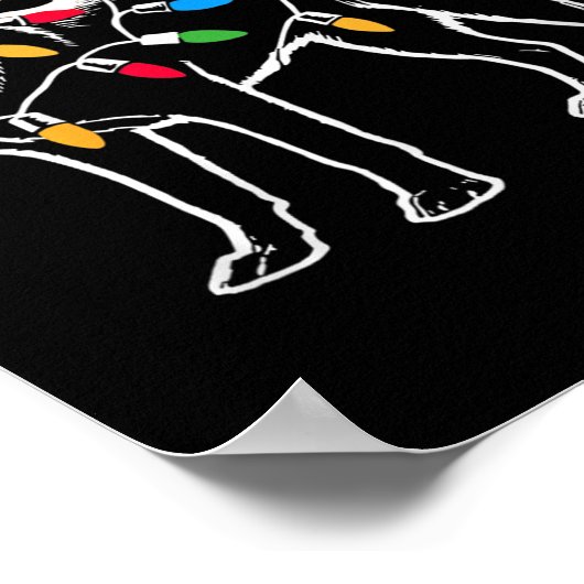 Funny Santa Labrador Retriever Christmas Lights Do Poster (Ecke)