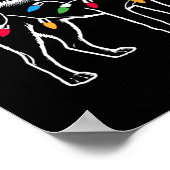 Funny Santa Labrador Retriever Christmas Lights Do Poster (Ecke)