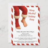 Funny Santa Legs | North Pole Mischief Holiday Einladung (Vorderseite)