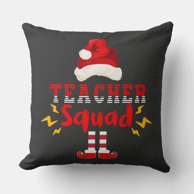 FUNNY SANTA LEHRER SQUAD - CHRISTMAS FUN KISSEN (Vorderseite)