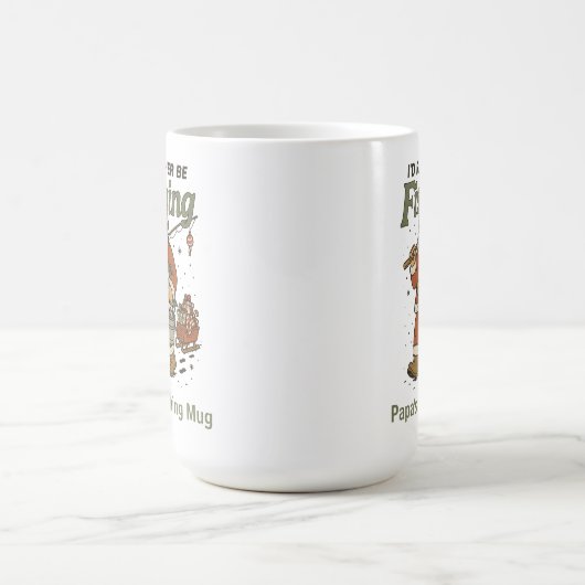 Funny Santa lieber fischen Kaffeetasse (Mittel)