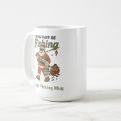 Funny Santa lieber fischen Kaffeetasse (Vorderseite Links)