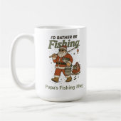 Funny Santa lieber fischen Kaffeetasse (Links)