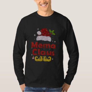 Funny Santa Mema Claus Christmas Matching Family T-Shirt