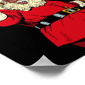 Funny Santa Merry Kwanzaa Afroamerikanischer Feier Poster (Ecke)