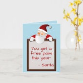 Funny Santa Message Weihnachtsweihnacht Karte (Gelbe Blume)