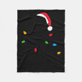 Funny Santa Miniature Schnauzer Christmas Lights D Fleecedecke (Vorderseite)