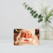 Funny Santa Mischievous Grin Visitenkarte (Stehend Vorderseite)