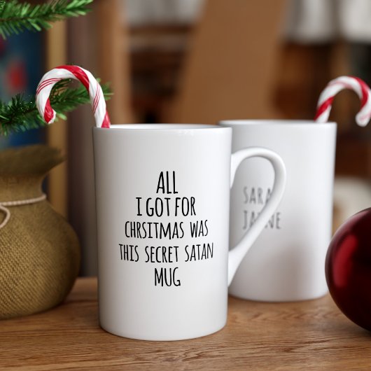 Funny Santa Misspelling Weihnachten Personalisiert Porzellantasse