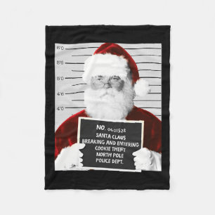 Funny Santa Mugshot Weihnachtsmann im Gefängnis We Fleecedecke