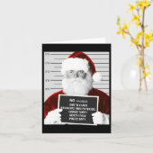 Funny Santa Mugshot Weihnachtsmann im Gefängnis We Karte (Gelbe Blume)
