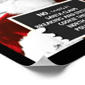 Funny Santa Mugshot Weihnachtsmann im Gefängnis We Poster (Ecke)