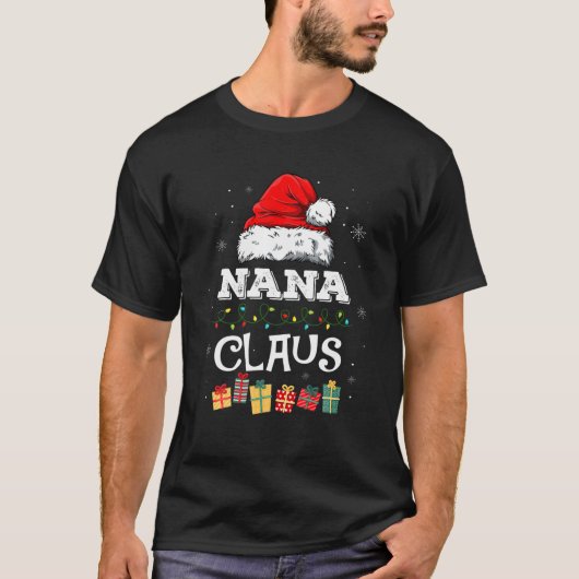 Funny Santa Nana Claus Weihnachtsfamilie T-Shirt (Vorderseite)