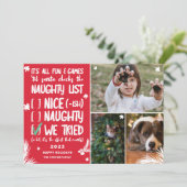 Funny Santa naughe Liste 3 Fotos Weihnachten (Stehend Vorderseite)