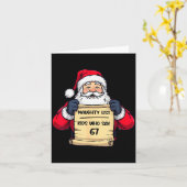 Funny Santa Naughty List Kids Who Say 67 Christmas Karte (Gelbe Blume)