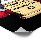 Funny Santa Naughty List Kids Who Say 67 Christmas Poster (Ecke)