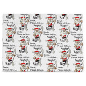 Funny Santa Naughty oder Nice Große Geschenktüte