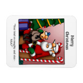 Funny Santa Naughty oder Nice Spaß Magnet Geschenk (Horizontal)
