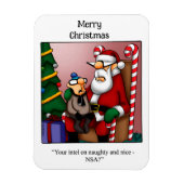 Funny Santa Naughty oder Nice Spaß Magnet Geschenk (Vertikal)