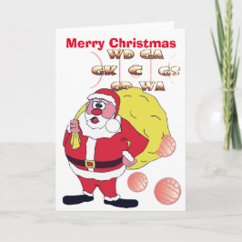 Funny Santa Netball Christmas Greeting Feiertagskarte