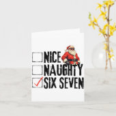 Funny Santa Nice Naughty Six Seven Meme 67 Christm Karte (Gelbe Blume)