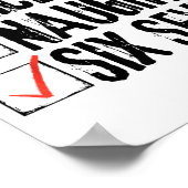 Funny Santa Nice Naughty Six Seven Meme 67 Christm Poster (Ecke)