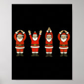 Funny Santa Ohio Midwestern Party O-h-i-o Christma Poster (Vorne)