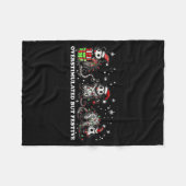 Funny Santa Ossums Overstimulated But Festive Xmas Fleecedecke (Vorderseite (Horizontal))