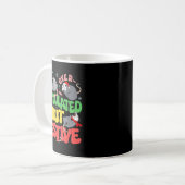 Funny Santa Ossums Overstimulated But Festive Xmas Kaffeetasse (Vorderseite Links)