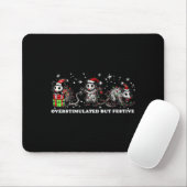 Funny Santa Ossums Overstimulated But Festive Xmas Mousepad (Mit Mouse)