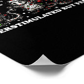 Funny Santa Ossums Overstimulated But Festive Xmas Poster (Ecke)