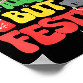 Funny Santa Ossums Overstimulated But Festive Xmas Poster (Ecke)