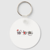 Funny Santa Ossums Overstimulated But Festive Xmas Schlüsselanhänger (Vorderseite)