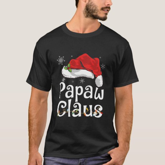 Funny Santa Papaw Claus Weihnachts-Matching-Famili T-Shirt (Vorderseite)