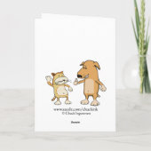 Funny Santa Paws Dog Weihnachtskarte Feiertagskarte (Rückseite)