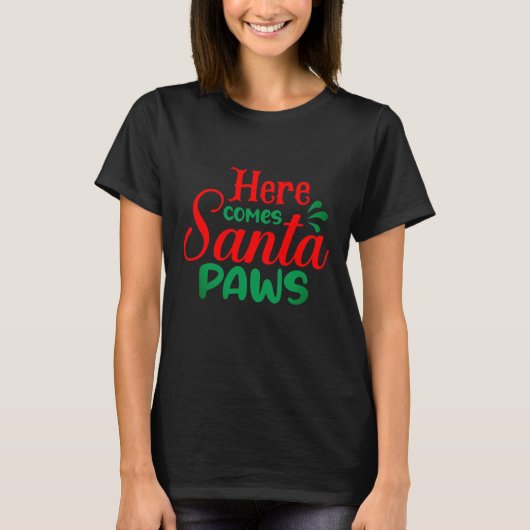 Funny Santa Paws Shirt für Weihnachtsjubeln (Vorderseite)