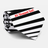 Funny Santa Penguin All Shopped Out Personalized Krawatte (Gerollt)