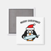 Funny Santa Pflege Pinguin Weihnachts Magnet Gesch (Vorderseite/Rückseite)