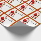 Funny Santa Phone Selfie Geschenkpapier (Ecke)