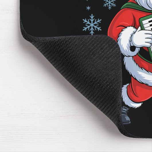 Funny Santa Playing Accordion Holiday Chrismas Xma Mousepad (Ecke)