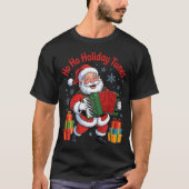 Funny Santa Playing Accordion Holiday Chrismas Xma T-Shirt (Vorderseite)