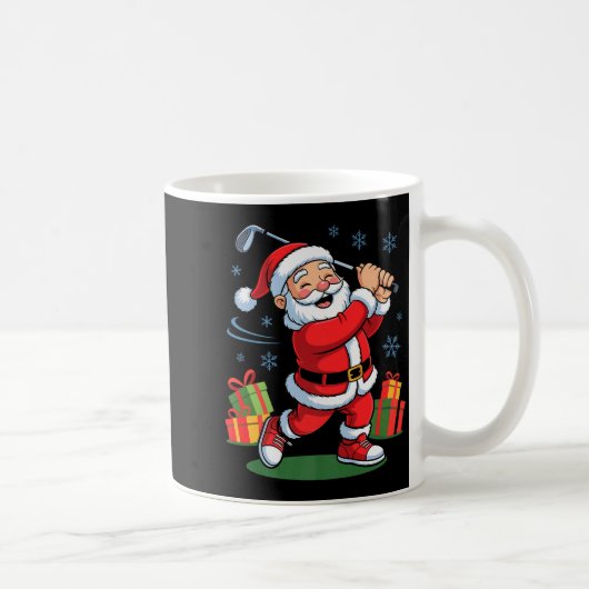 Funny Santa Playing Golf Holiday Christmas Xmas Pa Kaffeetasse (Rechts)
