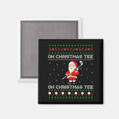 Funny Santa Playing Golf Srts Christmas Magnet (Vorderseite/Rückseite)