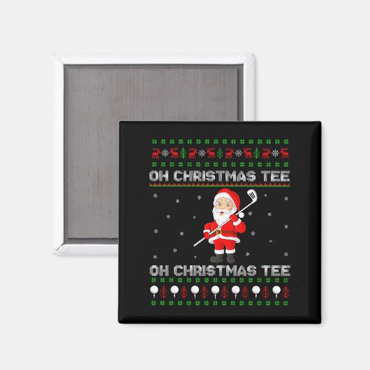 Funny Santa Playing Golf Srts Christmas  Magnet (Vorderseite/Rückseite)