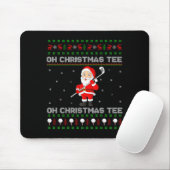 Funny Santa Playing Golf Srts Christmas Mousepad (Mit Mouse)