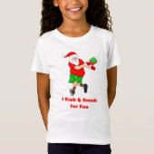 Funny Santa Playing Pickleball I Dash & Smash Spaß T-Shirt (Vorderseite)